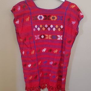 Women's Mexican Hand embroidered Huipil